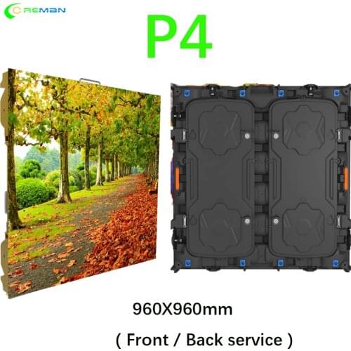 Hd sex video P4 led display tile, full asssembled ready to use slim light cabinet led video panel system