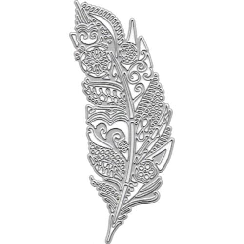 Feather Leaf Metal Cutting Dies Stencil DIY Scrapbooking Album Stamp Paper Card Embossing Decor Craft