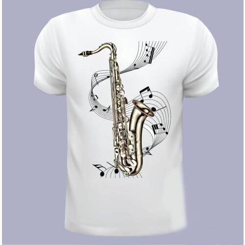 Short sleeve Fashion T Shirt Saxophone, Men T-Shirt, Saxophone, Music, T Shirt, Choose Your Sizerock T Shirts 4XL 5XL