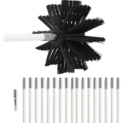 Dryer Vent Cleaning Kit 22.8-Feet Highly Effective Lint Remover Reusable Strong and Flexible Brush with Adapter