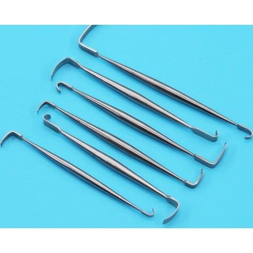 Stainless steel eye and nose retractor nasal cavity eyelid rake type retractor eye bag deep double head retractor