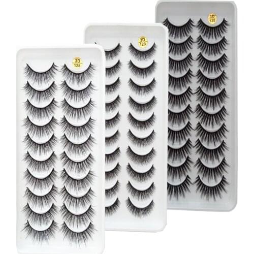 NEW 10 pairs natural false eyelashes fake lashes long makeup 3d mink lashes extension eyelash mink eyelashes for beauty
