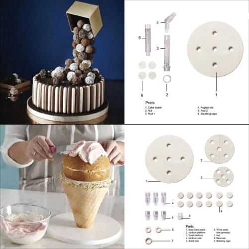 Plastic Cake Stands Baking Cake Structure Tools Fondant Mold Cake Decorating Tools Sugarcraft Chocolate Gumpaste Mold