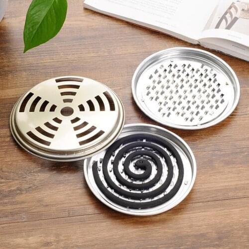 Portable Mosquito Coils Holder Large Hotel Metal Repellent Rack With Cover Saft Mosquito Coil Tray Summer Anti-mosquito Supplies