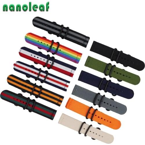 Nylon Strap 18MM 20MM 22MM 24MM Quick Release Replacement Strap Canvas Strap Suitable for Huami GT2 Galaxy Watch Watchband