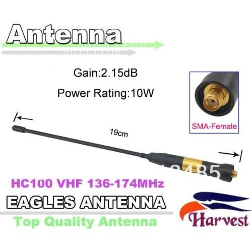 SMA-Female Connector Original Harvest Eagles Antenna HC100 VHF 134-174MHz Commercial Handy Antenna