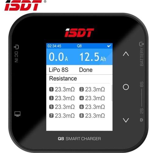 ISDT Q8 Smart Charger 500W 20A 1-8S Pocket Lipo Battery Balance Charger for Lilon LiPo NiMH Pb RC Models