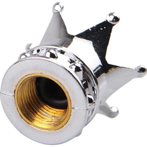 1pc Universal Dustproof Silver Crown Tyre Wheel Stem Air Valve Caps Bicycle Tire Valve Caps Tire Valve Auto Truck Bike