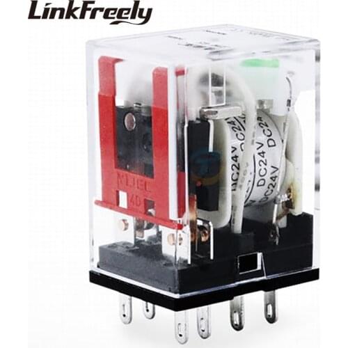 YJ2N-GS Miniature Electromagnetic Contact Relay 2-Way 8Pins 12VDC 24VDC 110VAC 220VAC Relay Replacement of MY2NJ HH52P JZX-2Z
