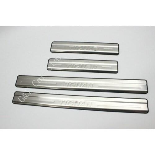Stainless Steel Door Sill Scuff Plate Guard Sills Protector Trim For 2009 VW Tiguan