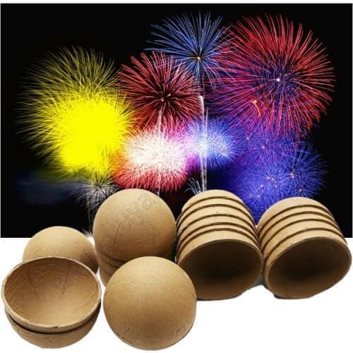 200pcs Display Shell Material 2.5 Inch Paper Hemisphere Casing Round Cover Pyrotechnic Fireworks Wedding Show Festival Event