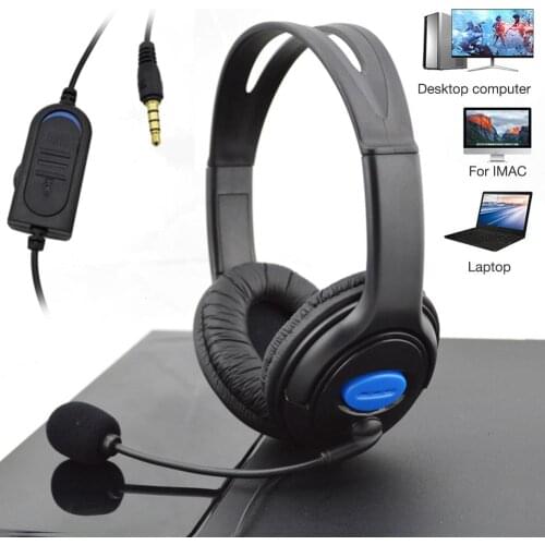 3.5mm Wired Gaming Headphones Game Headset With Microphone Volume Control Earphone For PC Computer Travel Work
