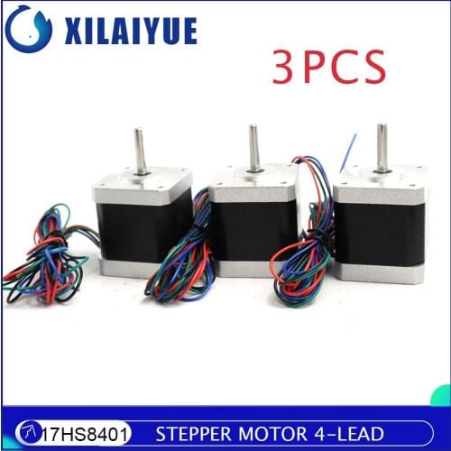 3PCS Nema17 17HS8401 Stepper Motor 4-lead 42 motor Nema 17 motor 42BYGH 1.8A motor for CNC XYZ