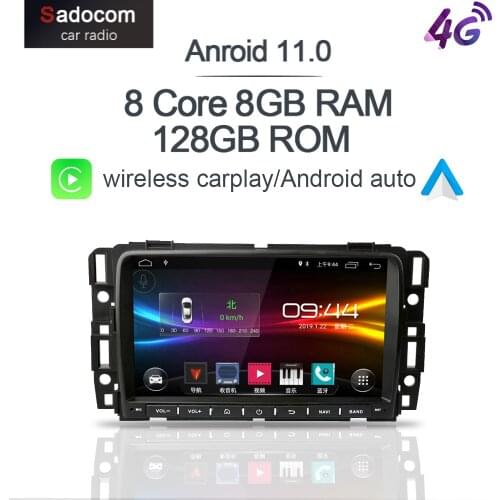 6GB+128GB DSP Carplay 4G LTE 8" 2 din Android 10.0 Car DVD player autoradio for GMC Acadia 2009-2011 GMC Denali 2007-2012 Yukon