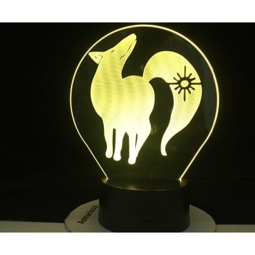 ANIME LAMP SEVEN DEADLY SINS BAN FOX GREED 3d LED Manga Gift Anime 3d Lamp Night Light Lamp Birthday Gift