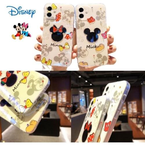 Disney Mickey Minnie Cartoon Tpu Mobile Phone Case Anti-fall Fashion Protection Couple for Iphone 7 8Plus Xr Xs Max 11 12 Promax