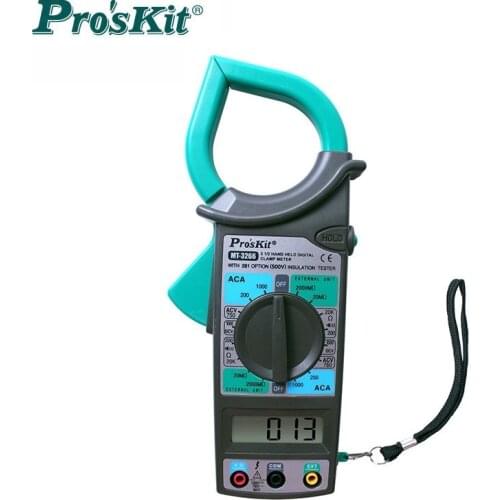 ProsKit MT-3266 Clamp Meter 1000A High Precision Electrician Maintenance 1/2 Digital Electrician AC DC Current Test Meter