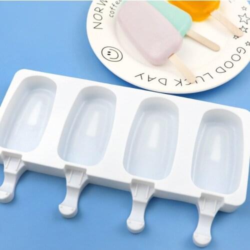 Ice Cream Mould Large Oval Popsicle Mold Moulds Freezer Ice Cream Bar Mold Maker Silicone Popsicle Mold Ice Cream Silicone Mold