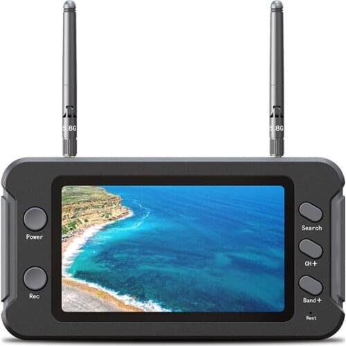 FYS 5.8G FPV Monitor with DVR 40CH 4.3inch LCD Display 16:9 NTSC PAL Auto Search Video Recording for RC Airplane FPV Drones