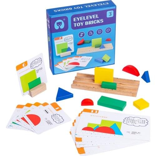 Logical Thinking Games Shape Matching Sensory Toys Geometric Math Learning Educational Space Imagination Board Toys For Children