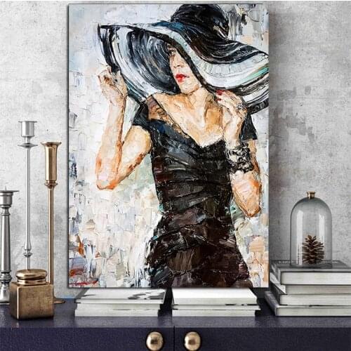 Canvas Painting Modern Oil Painting Summer Girl Posters And Prints Mural Art Home Decoration Living Room Decoration Frameless