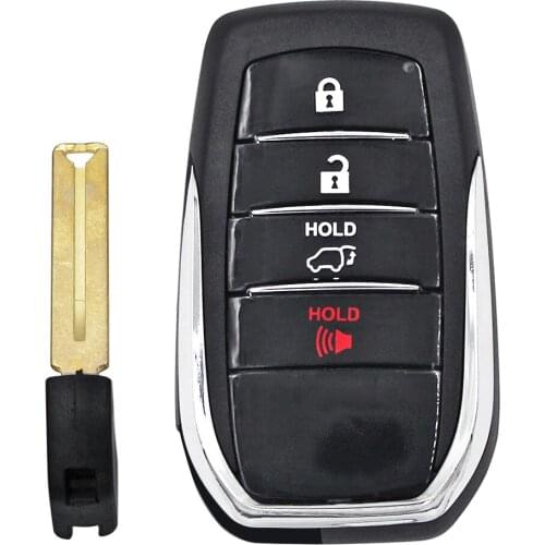 4 Buttons Remote Key Fob Shell For Toyota Fortuner Prado Camry Rav4 Highlander Crown Smart Keyless Case Housing