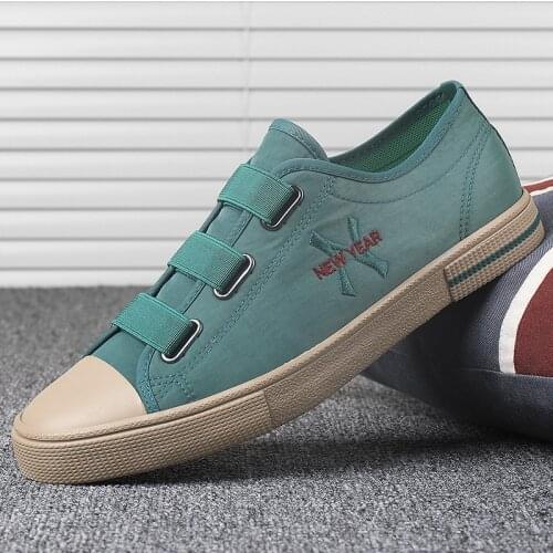 Elastic Band Mens Vulcanize Shoes Mens Designer Loafers Youth Fashion Breathable Men Leisure Canvas Sneakers Black Green 20235