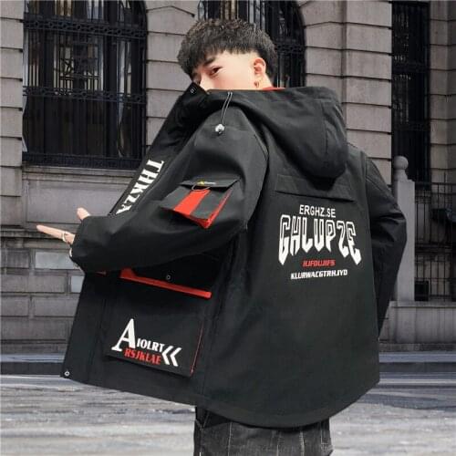 Trend Jacket For Men Spring/Autumn 2021 New Korean Fashion Casual Hooded Jackets Zipper Coats Streetwear Windbreaker Clothing