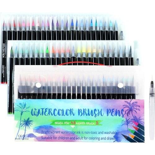 Art Marker Brush Pens 0.4-2 MM Brush Watercolor Pens Drawing Coloring Books Manga Calligraphy Supplies Stationery Artist