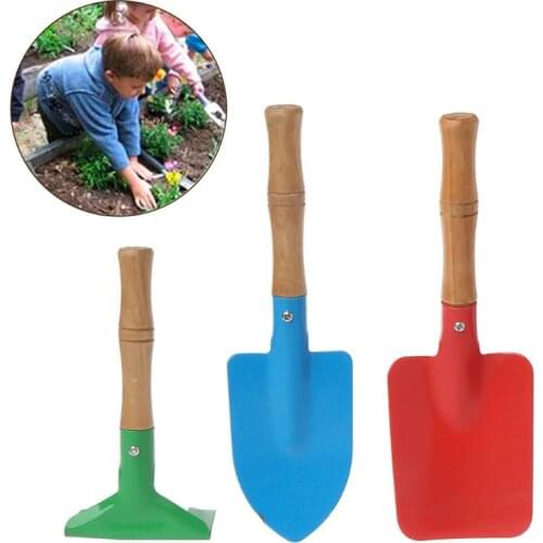3Pcs Kid Children Mini Garden Tools Set Trowel Rake Shovel Home Garden Beach Toy
