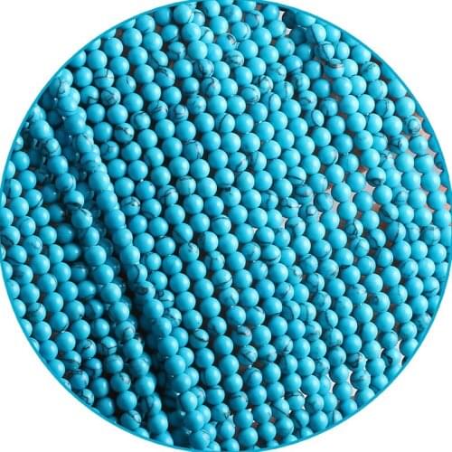 Natural Stone 2/3/4mm Tiny Beads Blue Turquoise Stone Beads For Diy Charms Necklace Bracelet Waist Beads Chain Making