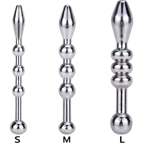 Newest Stainless Steel Urethral Sound Beads Penis Plug Insertion Sex Toys For Men Urethral Dilators Chastity Cbt Torture