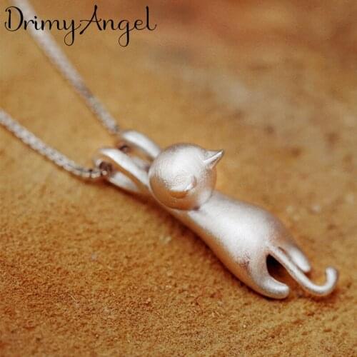 New Arrivals Silver Color Cat Necklaces for Women Wedding Jewelry Long Statement Necklaces