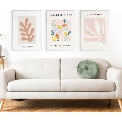 Retro Matisse Poster And Prints Abstract Leaf Wall Art Canvas Painting Colorful Plant Picture For Living Room Nordic Home Decor