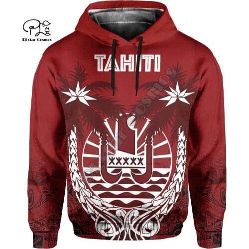 NewFashion French Polynesia Art Tahiti Country Flag Tribal Culture Retro Tracksuit 3DPrint Men/Women Autumn Colorful Hoodies D8