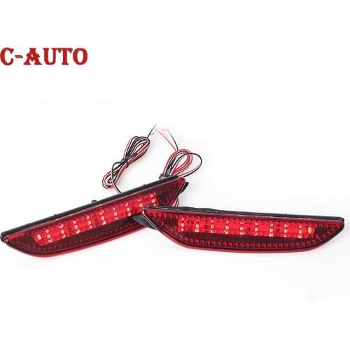 1 Pair Car Left Right Rear LED Bumper Reflector Brake Tail Light Fog Lamp For Kia Rio K2 Sedan 2011 2012 2013 2014 Car-styling