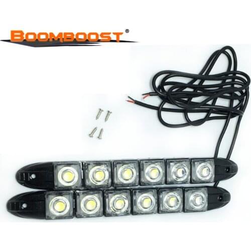 2PCS car styling parking fog lamps car 12V High power 6LED Eagle-eye Waterproof flexible car daytime running lights