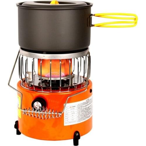 2 in 1 Outdoor Mini Gas Heater Portable Camping Heating Stove Gas Warmer Heating Gas Stove for BBQ Picnic Camping Hiking