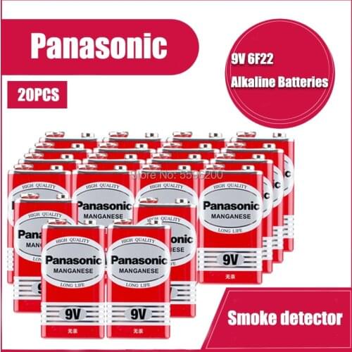 20PCS 100% Original Panasonic Greencell PP3 6F22 6LR61 MN1604 9V Block Heavy Duty Cell Battery