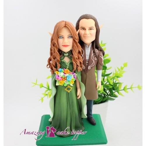 2019 AMAZING CAKE TOPPER Elf noble, elegant, distinguished Toys Custom Polymer Clay Figure From Pictures