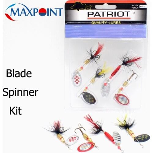 4 pcs Perca Spinners 4g 5g 6g Metal Spinner Assortment For Perch Trout Ball Concept Spinnerbait Topwater Fishing Lures