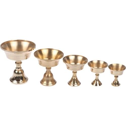 5 Sizes Golden Copper Alloy Candle Holder Candlestick Candelabrum Home Decor