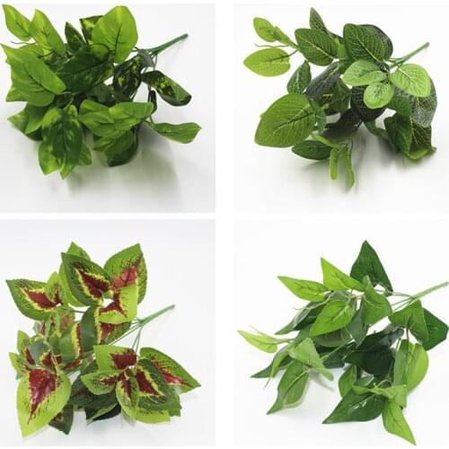 7 Forks/Bouquet artificial plants Leaf Simulation Plants Balcony Garden Landscape Home Decoration Accessories fake flowers