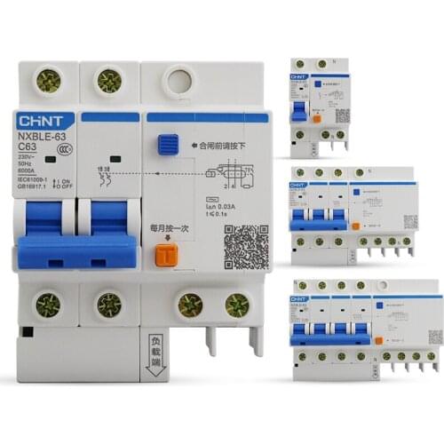 CHINT CHNT Residual Current Operated Circuit Breaker Leakage Protective Circuit Breaker RCBO DZ47LE NXBLE