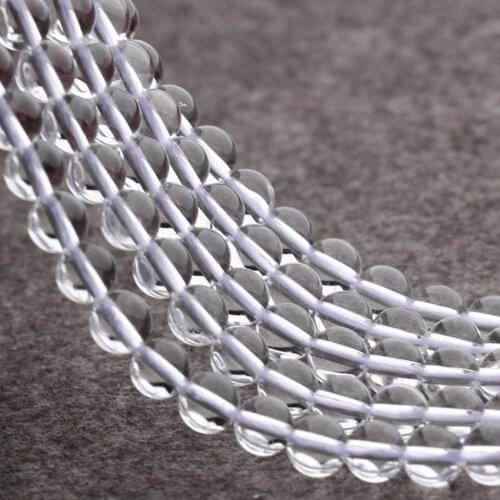 Wholesale Price White Crystal Ball Round Glass Transparent Beads Loose Beads for Jewelry Making DIY Accessories Finding 15" B256