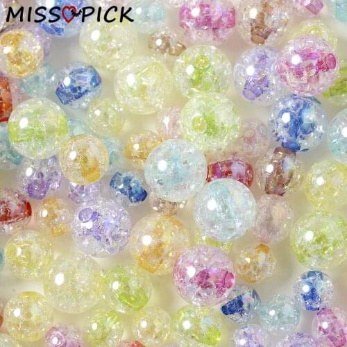 8/10/12mm Acrylic AB Beads Colorful Round Loose Spacer Beads for Jewelry Making DIY Bracelet Necklace Accessories Supplier