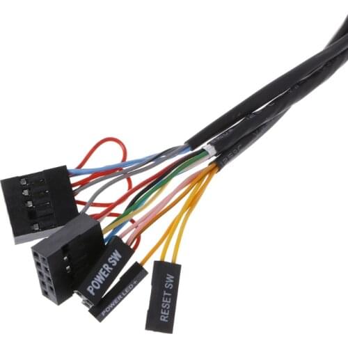 Desktop Computer PC Case Power Supply on/off Reset Button Switch Extender Cable Dropshipping