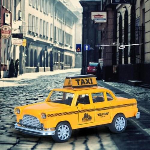 Childrens Sound And Light Alloy Taxi Toy Car Inertia Simulation Taxi Model Inertia Crawling Childrens Toys Collection Gift