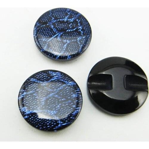 40PCS 15MM Bling Sequins RESIN Deep Blue Buttons Coat Boots Sewing Clothes Accessory Kid Shirt Button Garment R-115-n