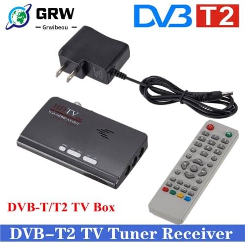 DVB-T DVB-T2 TV Tuner Receiver T/T2 TV Box VGA AV CVBS 1080P HDMI-compatible digital HD Satellite receiver for LCD/CRT Monitors